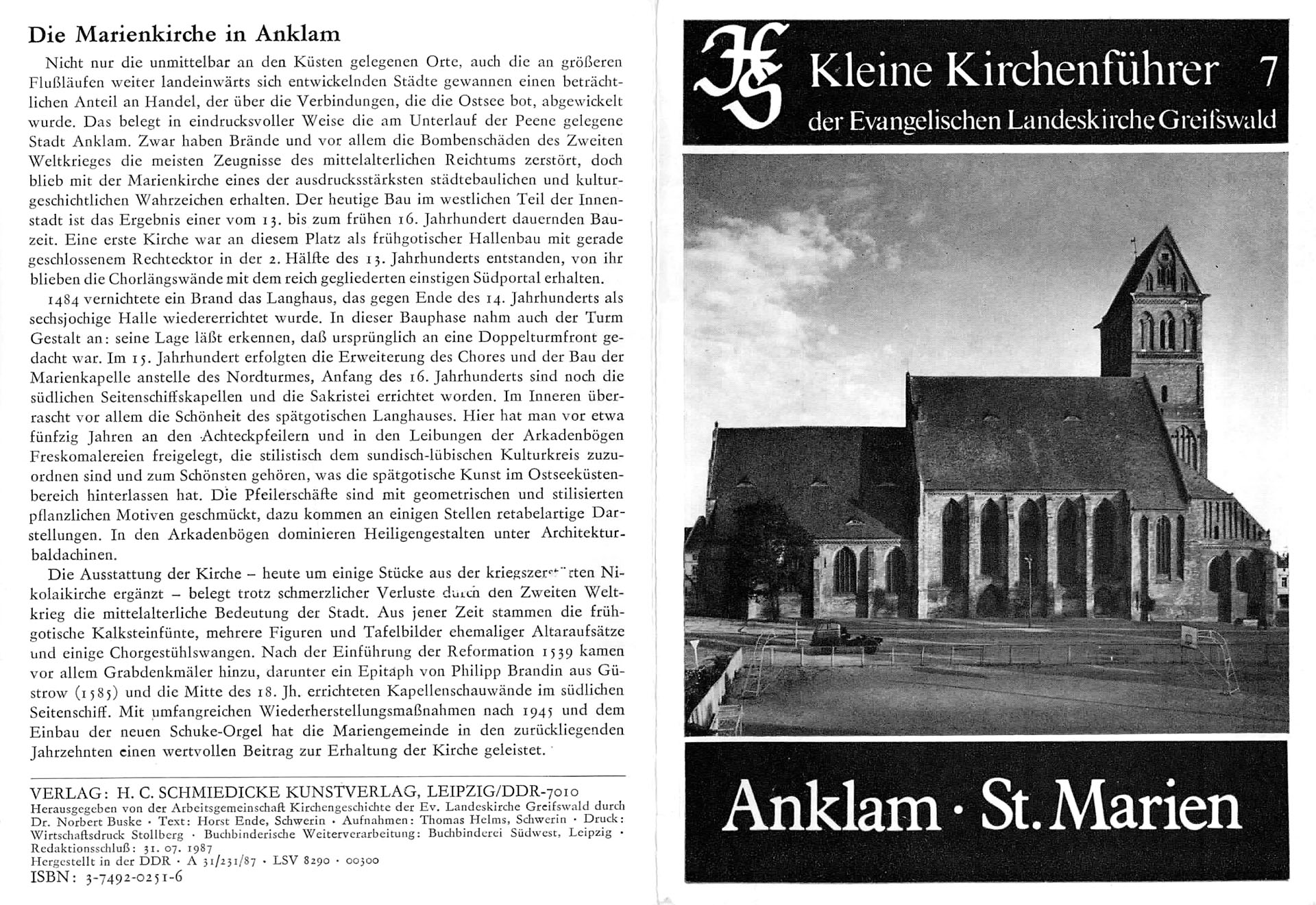 Anklam - St. Marien - Arbeitsgemeinschaft Kirchengeschichte der Evangelischen Landeskirche Greifswald
